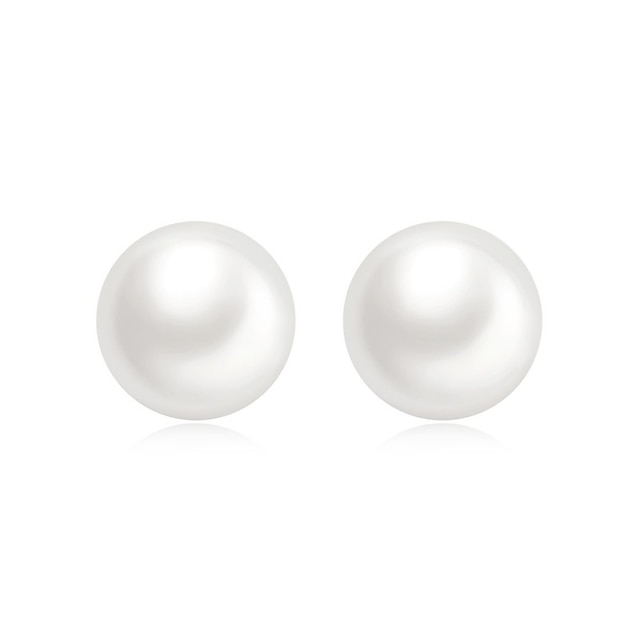  Dámské Bílá Sladkovodní perla Peckové náušnice Krásné šperky Klasika Drahocenný stylové Jednoduchý S925 mincovní stříbro Náušnice Šperky Bílá Pro Svatební Zásnuby 1 pár