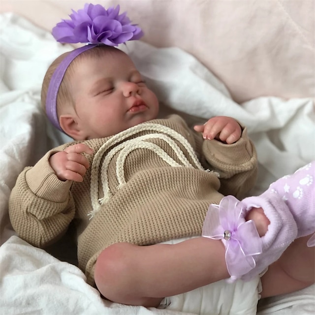 19inch Newborn Baby Doll Handmade Lifelike Reborn Sleeping Loulou Soft