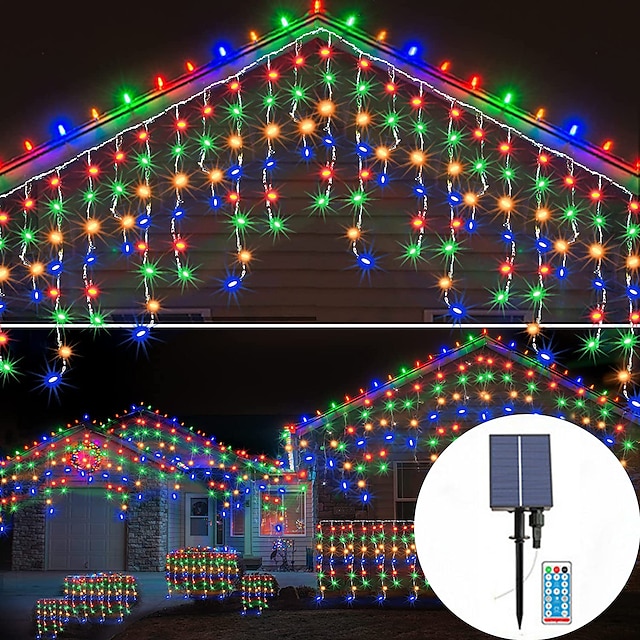 Icicle String Lights Christmas Twinkle Fairy Curtain Light 5x0.8m ...