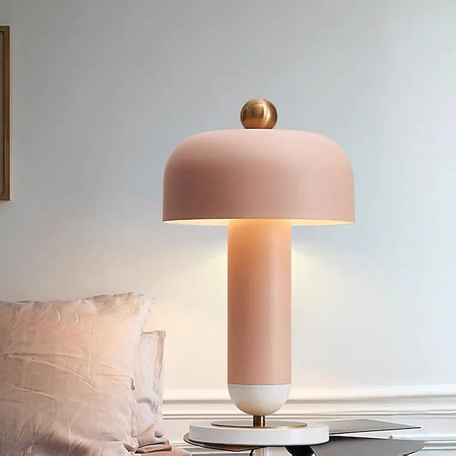  lampe de bureau led bureau à domicile moderne e27 lampe de table métal rose ou bleu liseuse décoration lampe de table pour chambre salon