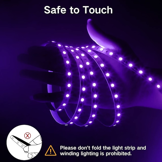 LED UV Black Light Strip Purple LED Light Strip USB Interface With ...