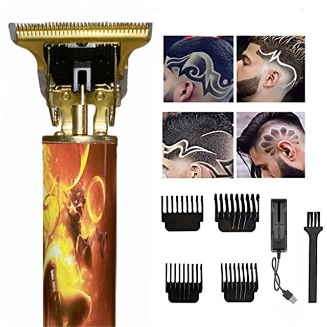 Professional Mens Hair Clippers Zero Gapped Cordless Hair Trimmer