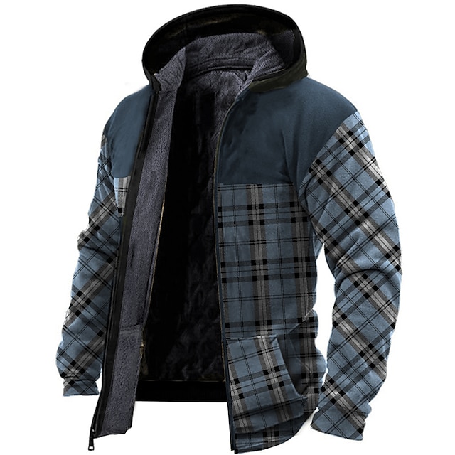 Men's Fleece Jacket Full Zip Hoodie Fleece Hoodie Sherpa Jacket ...