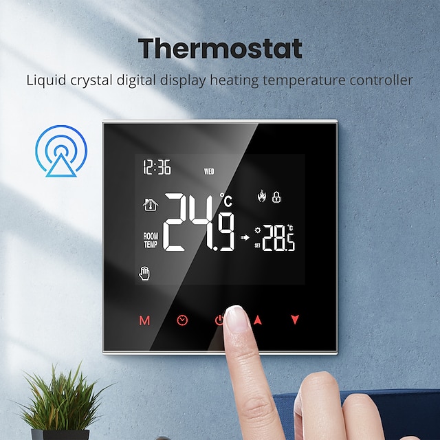  Tuya Smart Thermostat Temperature Controller for Water/Electric floor Heating Water/Gas Boiler Works with Alexa Google Smart Temperature Control System