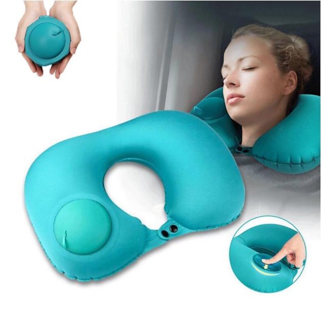 Inflation Travel Pillow U-Shaped TPU Neck Pillow for Travel Inflatable ...