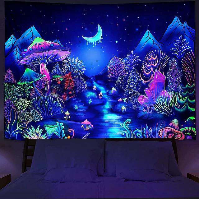 Blacklight Tapestry UV Reactive Glow in the Dark Glow Party Neon ...