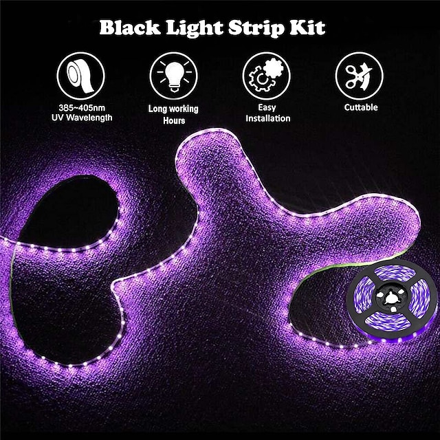 LED UV Black Light Strip Purple LED Light Strip USB Interface with