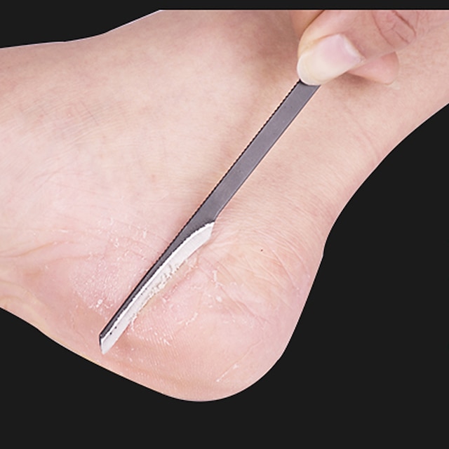  1 Uds cuchillo de pedicura de acero inoxidable manicura cuidado de los pies callos maíz removedor de piel muerta raspador pies herramientas de pedicura cutícula de uñas