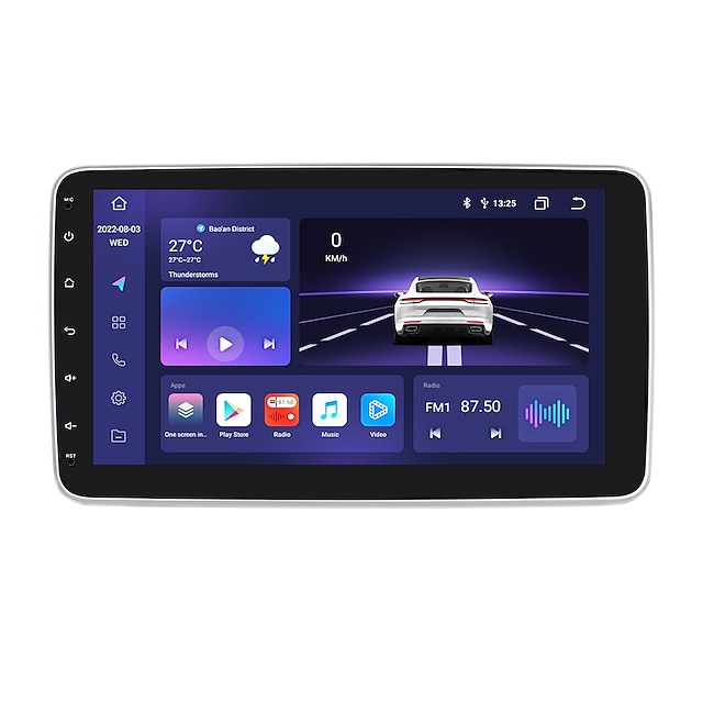  Tomada de fábrica JT-7003 10 polegada 1 Din Android 10.0 In Dash-DVD Carro mp5 player Navegador gps do carro Tela de toque satélite sem fio para Universal General Motors / Rádio / 4G (WCDMA)