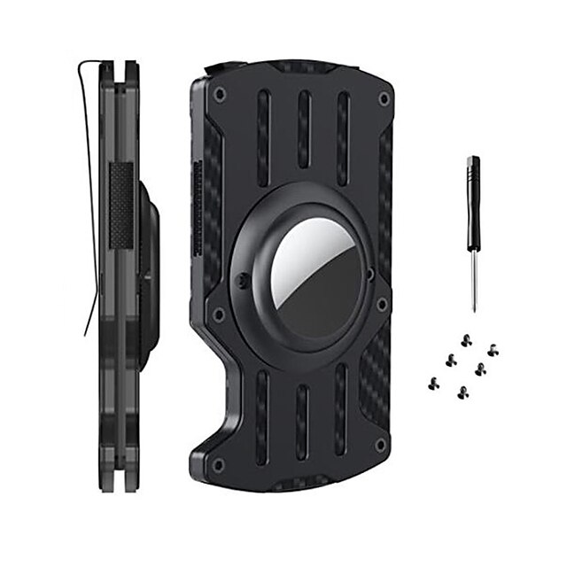 for airtag men's wallet ultracienki minimalistyczny metalowy portfel z