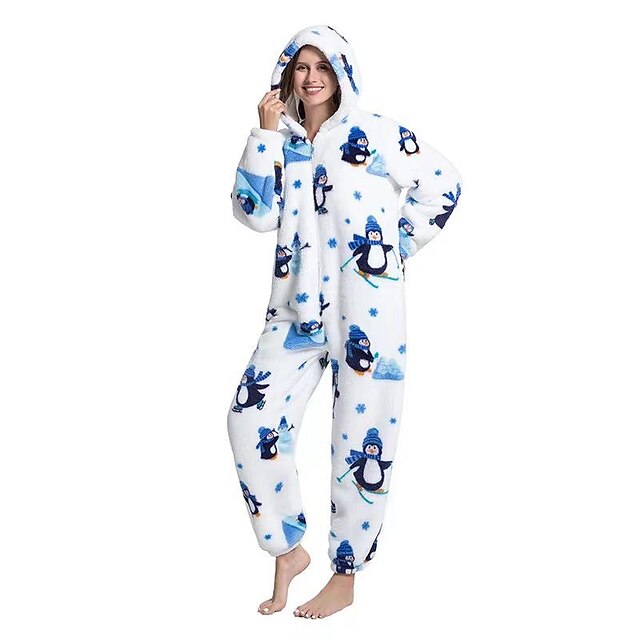  couverture polaire portable femmes polaire onesies pyjamas combinaison chaude sherpa barboteuse vêtements de nuit une pièce fermeture éclair à capuche combishort loungewear