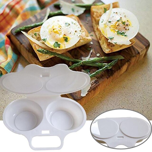  New Home Kitchen Microwave Oven Round Shape Egg Steamer Cooking Mold Egg Poacher Kitchen Gadgets Fried Egg Tool