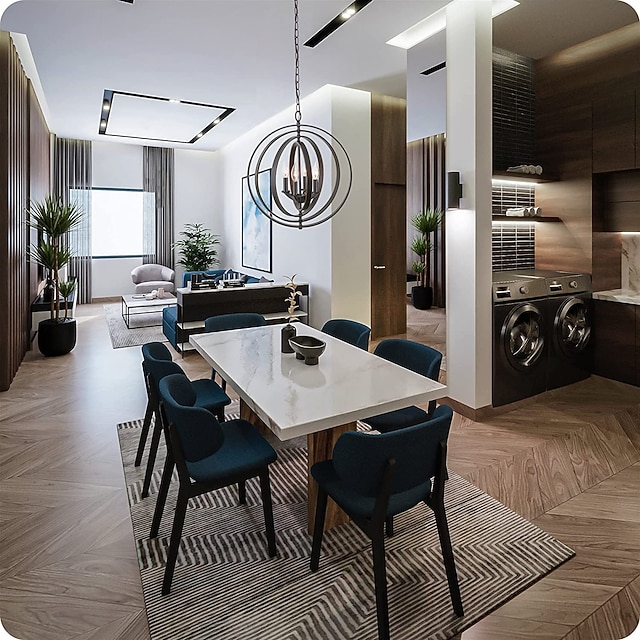  45cm ciondolo lanterna design lampada a sospensione metallo galvanico finiture verniciate led 220-240v