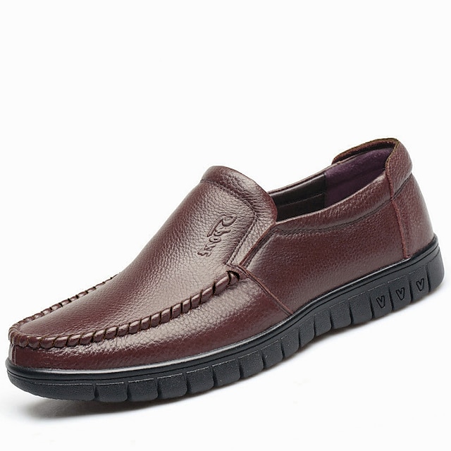  Schwarze Leder-Loafer für Herren - bequeme Schlupfschuhe mit rutschfester Sohle