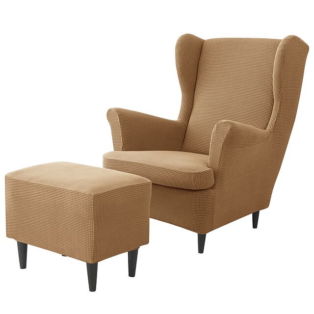Wing Chair Cover Set, Include Stretch Wingback Chair Slipcover and