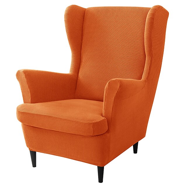 Stretch Wingback Chair Cover Wing Chair Slipcovers With Seat Cushion