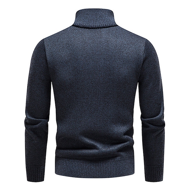 Men's Pullover Sweater Jumper Fleece Sweater Quarter Zip Pullover ...