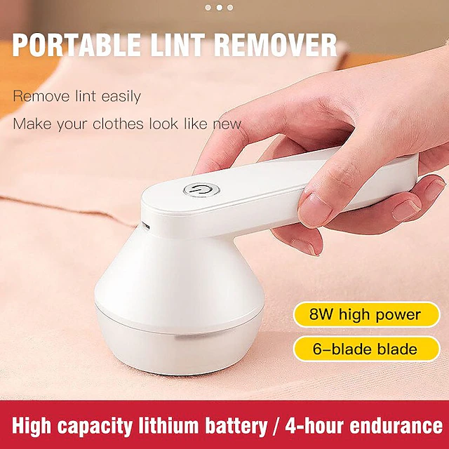 Electric Lint Remover Rechargeable 2-in-1 Lint Shaver USB Charge Portable Lint Remover Fabric Lint Shaver for Clothes Bedding Carpet 9