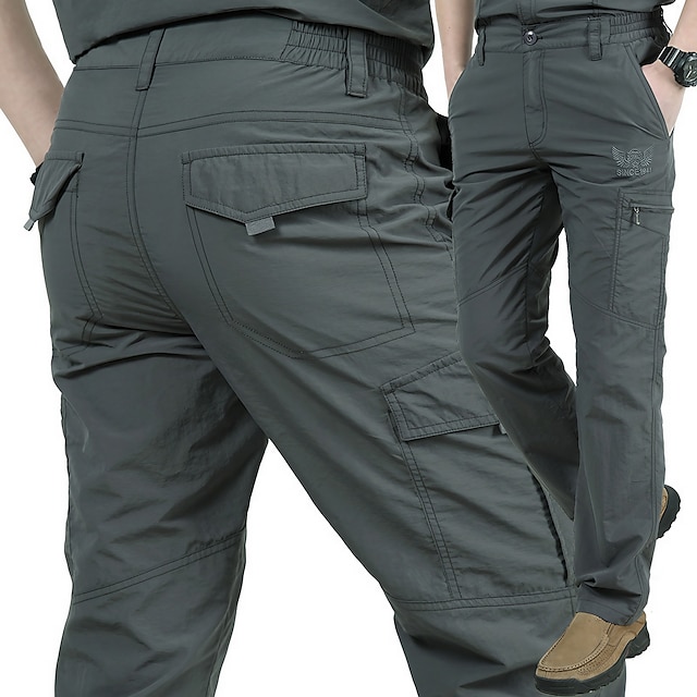  Męskie Spodnie cargo Spodnie taktyczne Spodnie Taktyczna Spodnie robocze Multi Pocket 6 kieszeni Równina Szybkie wysychanie Na zewnątrz Pełna długość Codzienny Wędrówki Codzienny Taktyczna Czarny