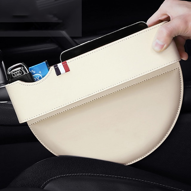  bilsete gap lagring fyller arrangør, bil arrangør forsete, pakke auto konsoll side oppbevaringsboks med koppholdere, bil arrangører og oppbevaring for å holde telefon, solbriller, lommebok biltilbehør