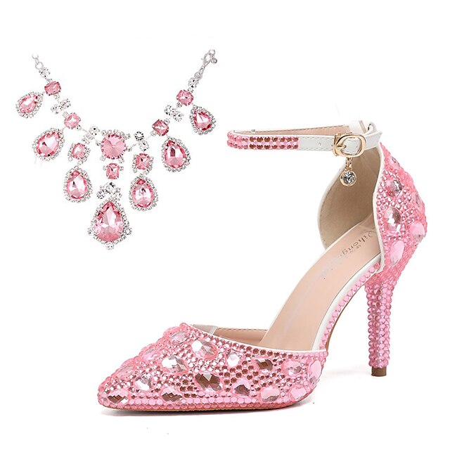 Women's Luxurious Purple Crystal Embellished Wedding Heels with Elegant ...