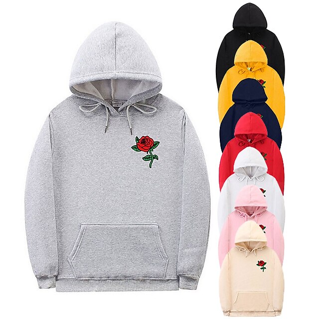  Homme Floral Imprime manche longue Pulls molletonnés Capuche Rétro Vintage Frais Casual Hiver Noir Blanche Jaune Vêtement Tenue Designer Grande Taille S M L XL 2XL 3XL
