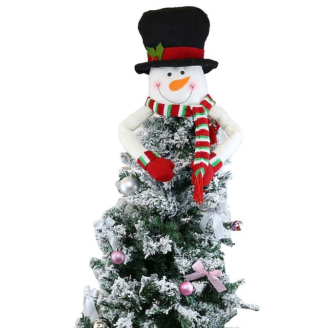 Cimier d'arbre de noël étoile vieil homme bonhomme de neige décorations de noël feutre arbre de noël chapeau pendentif décorations