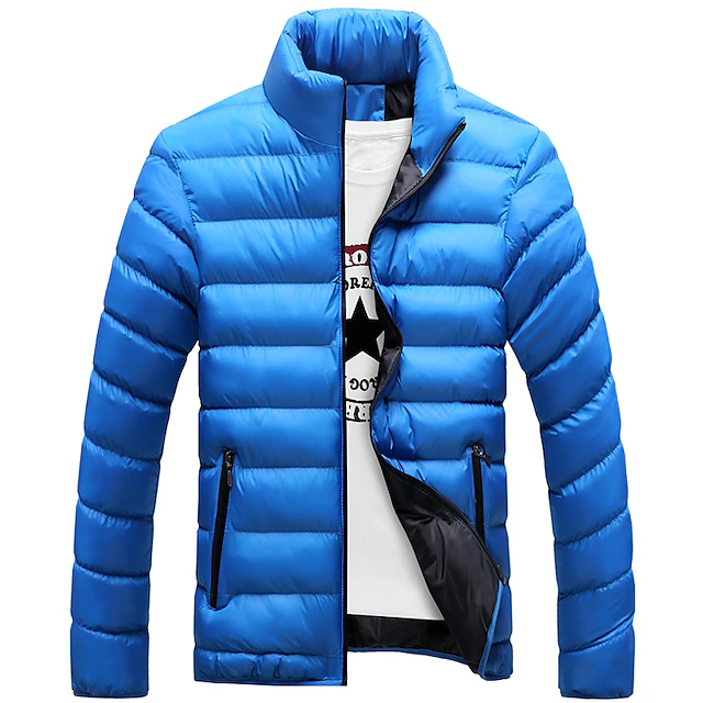 Men's Winter Coat Winter Jacket Puffer Jacket Quilted Jacket Zipper ...