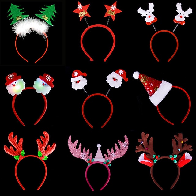  Christmas Headbands, Christmas Party Gifts, Decorations, Christmas Gifts, Photo Booths, Christmas Tree Snowman Reindeer Antlers Santa Hat Christmas Decor 2023