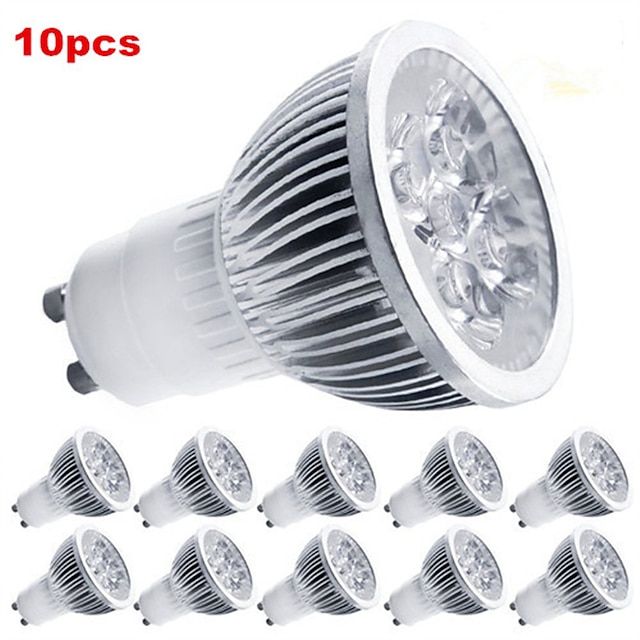  led spotlight light 10st 5w gu10 4w led spot light foco led lampa 85-265v för hemhotell dect 3w