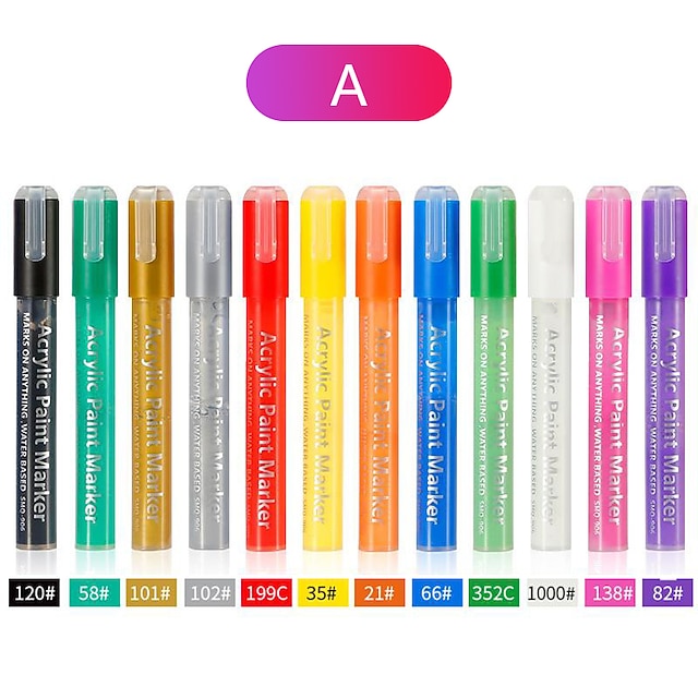 Acrylic Paint Pens Paint Markers for Rock Painting, Canvas, Wood, Glass