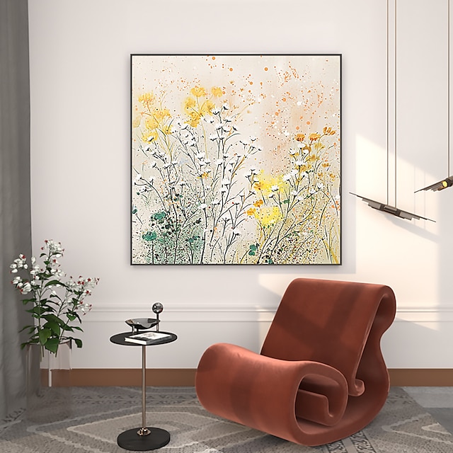  ruční olejomalba plátno umělecká výzdoba originální barevné květiny malba abstraktní rostlina květinová malba pro domácí dekoraci s nataženým rámem/bez vnitřního rámu malba