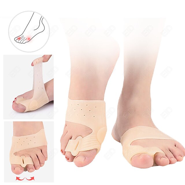 2 Pieces Silicone Gel Toes Separator Hallux Valgus Corrector Bunion ...