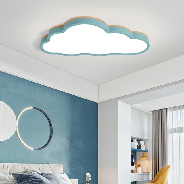  plafoniere cu LED-uri de culoare în formă de nori reglabile camera copiilor plafoniera cu montare încastră din metal din lemn pentru camera bebelușului pentru camera băieților fete dormitor copiilor
