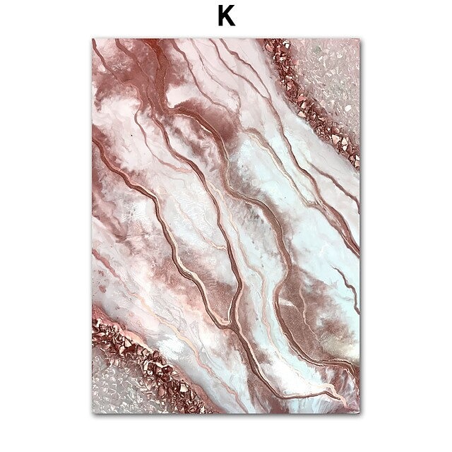 1 Panel Abstract Prints/Posters Luxury Pink Blue Gold Wall Art Modern