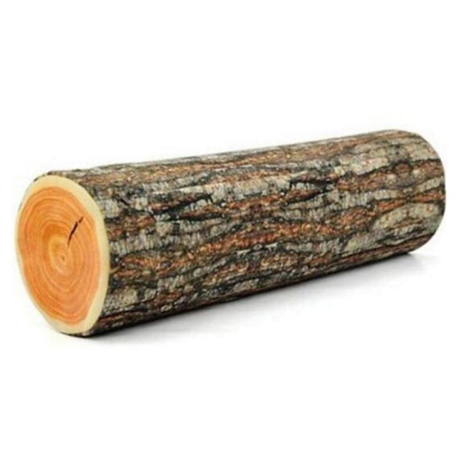  naturligt træ design log blød stol pude puder runde skove korn stump formede dekorative puder