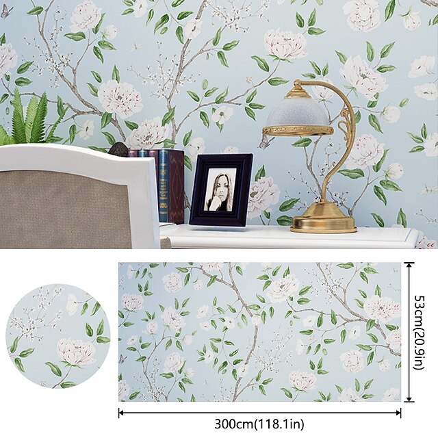 Vintage Floral Wallpaper Self Adhesive Peel and Stick Wallpaper