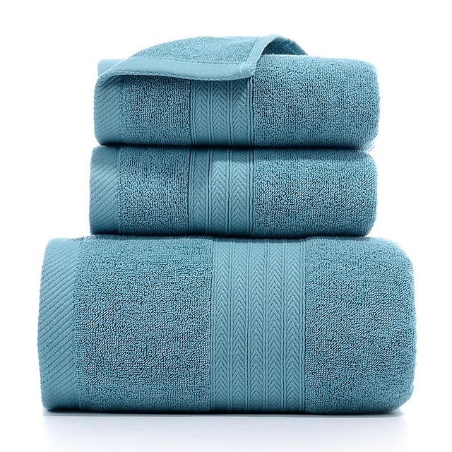  Thickened Bath Towels Set of 3,100% Turkish Cotton Ultra Soft Bath Sheets, Highly Absorbent Large Bath Towel for Bathroom, Premium Quality Shower Towel, 1PC Bath Towel&1PC Hand Towel&1PC Washcloth