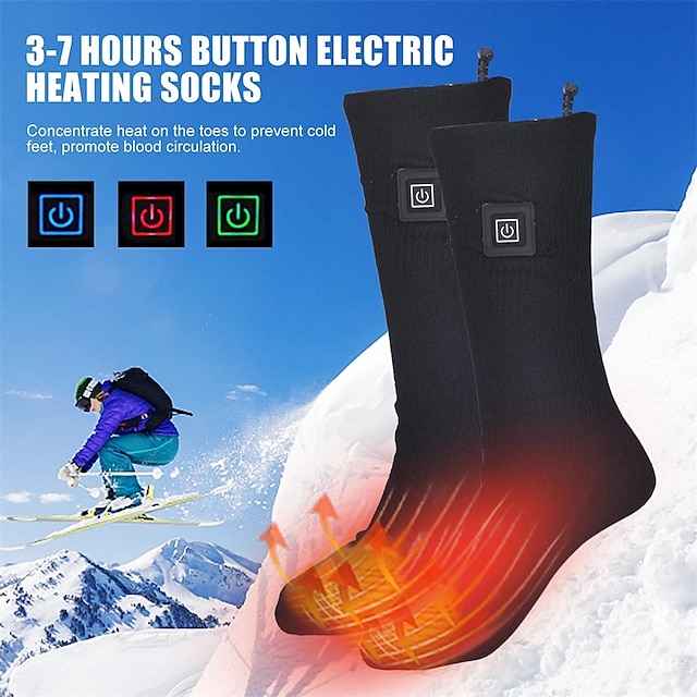  Winter beheizbare Socken Männer Frauen selbsterwärmende Socken Thermo warme elektrische Socken mit Batteriefach Trekking Ski Radfahren Outdoor Sport Jagd Motorradstiefel Wandern