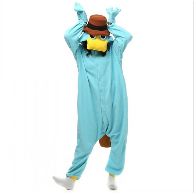 Adults' Character Nightwear Onesie Costume Carnival Costume Duck Onesie Pajamas Kigurumi Pajamas For Men and Women Carnival Cartoon 5