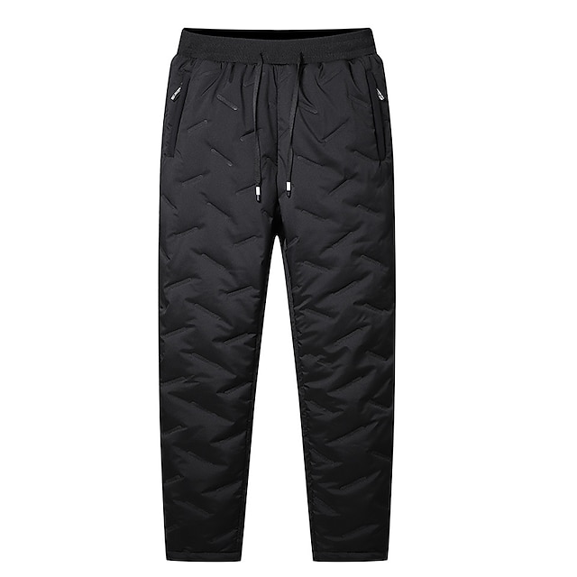  Herre Sherpa Jogger Vinterbukser Bukser Uformelle bukser Lomme Snorer Elastisk midje عادي Vanntett Varm Daglig Gateklær Mote Elegant og moderne Svart Svart rett ben Mikroelastisk