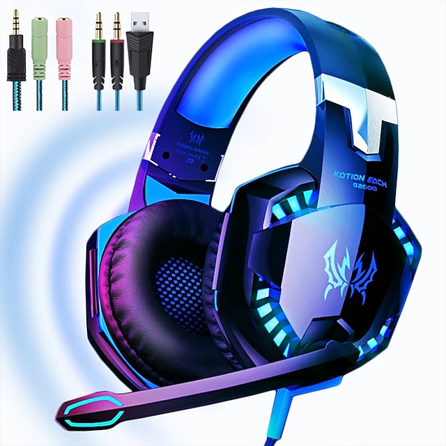  Video game stereo bass headsets Wired headsets PC Laptop PC PS4 XBOX including microphone plus conversion cable