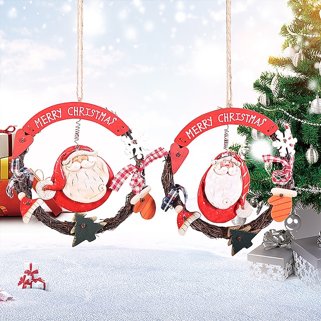  クリスマスの飾り クリスマス 木製 中空 ハンギング クリスマス ホリデー用品