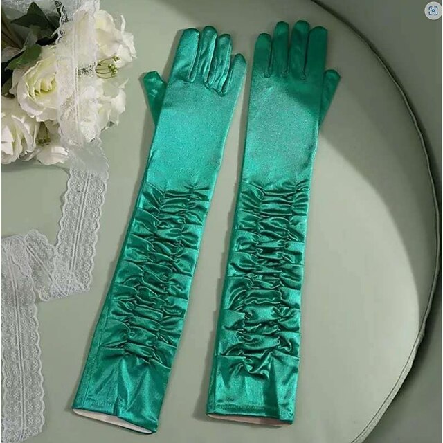 Black Lace 1920s Gatsby Party Gloves main image 1