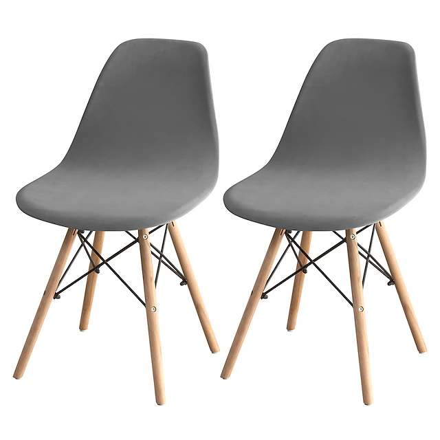 Velvet Shell Chair Cover Burgundy Stretch Chair Seat Slipcovers for Kitchen Dining Outdoor Bar Hotel Wedding Ceremony Banquet 21