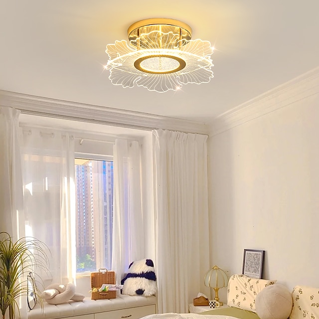  lampy sufitowe led żyrandol w kształcie kwiatu 45cm okrągły wzór, nowoczesne lampy sufitowe led do lampy do salonu akrylowa sypialnia studium ciepłe oświetlenie