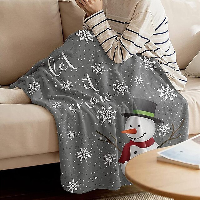  jule rødt teppe koselig morsom julenisse ferie fleece kast supermyk koselig plysj juleår teppe til sofa sovesofa stue