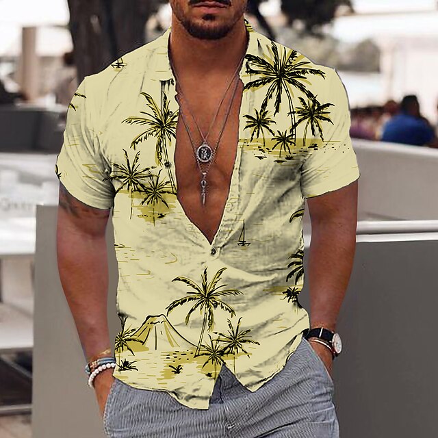 Men's Shirt Summer Hawaiian Shirt Graphic Shirt Aloha Shirt Coconut ...
