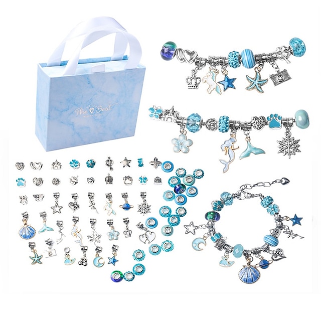  diy ozeanblau kristall armband kinder anzug vintage armband exquisite schmuck geschenkbox