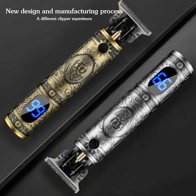 USB Rechargeable Baldheaded Hair Clipper Electric Hair Trimmer Cordless Shaver Trimmer Men Barber Hair Cutting Machine 13